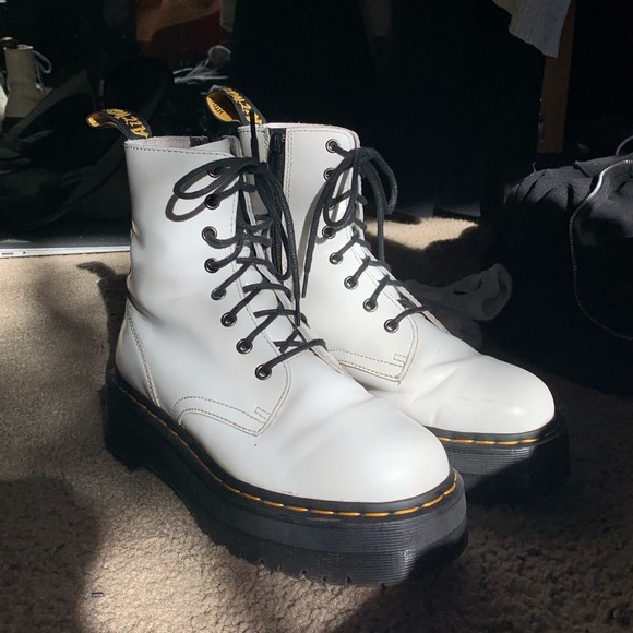 fake doc martens white